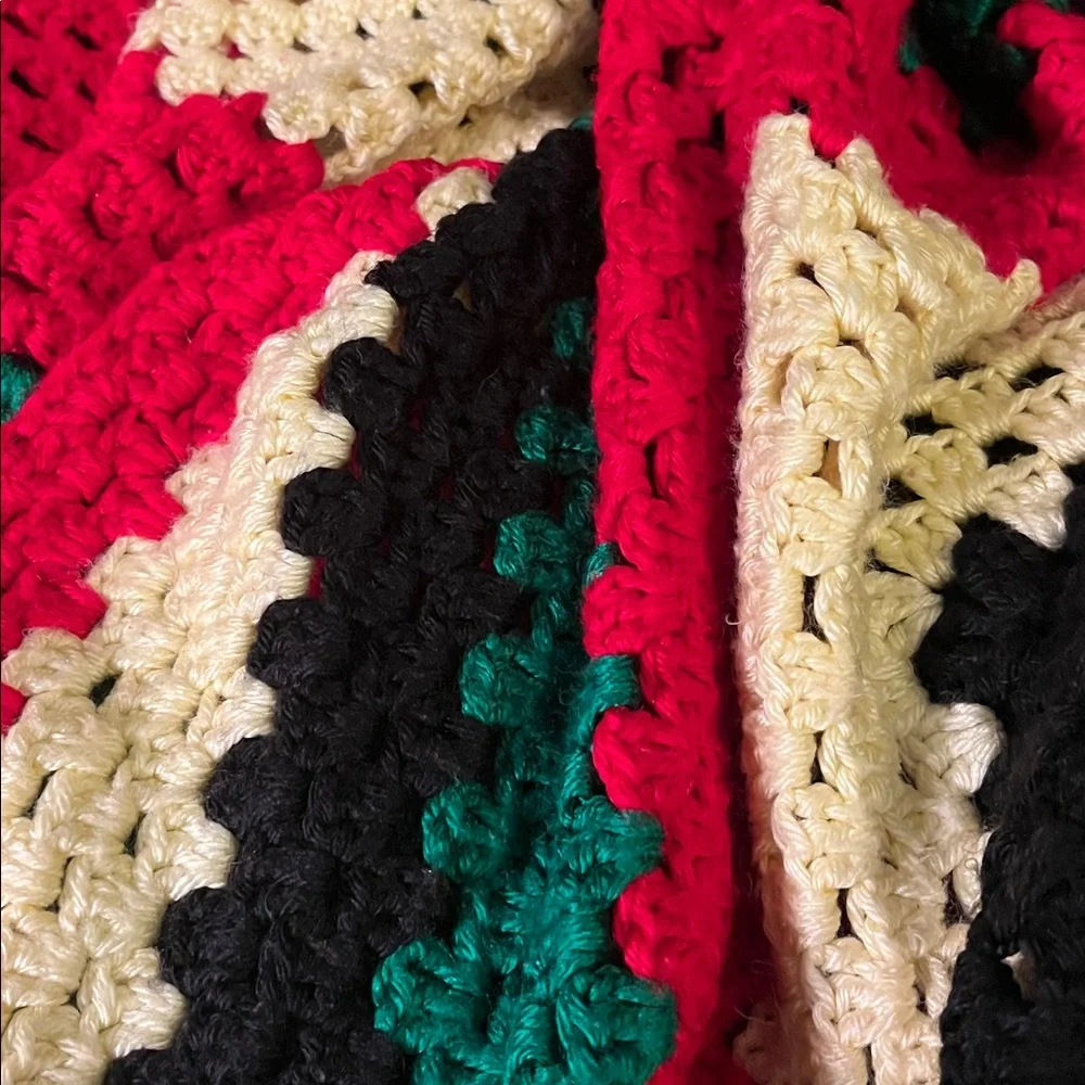 Colorful Crochet Throw Blanket